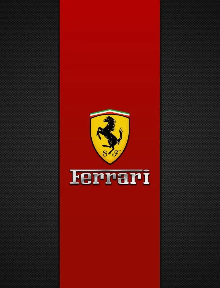 Ferrari logo flag wallpaper for mobile