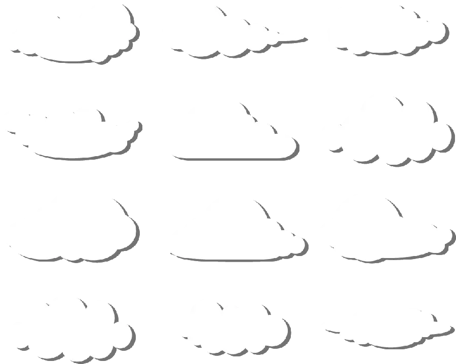 Photo File 12 Cartoon Clouds PNG