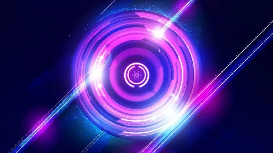 Full HD Purple Wallpaper with Circular Light Design