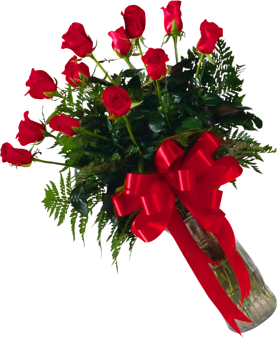 Incredibly beautiful photo without a background of a red bouquet