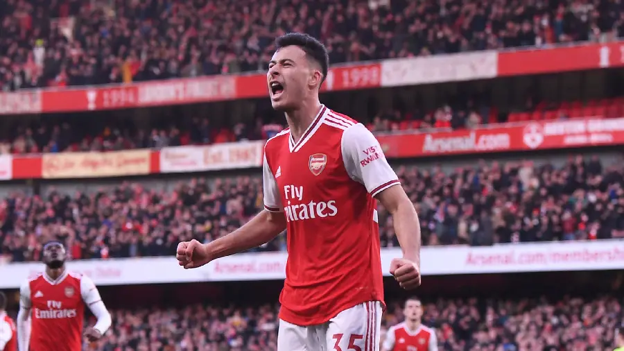 Gabriel Martinelli Happy Photo After Goal for Arsenal