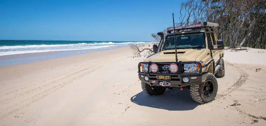 Photo of Toyota Land Cruiser 70 by the sea