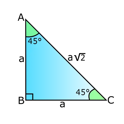 High-quality photo of Pythagoras in a right triangle without a background