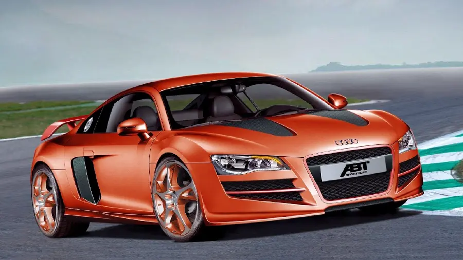 Orange Audi Car Photo
