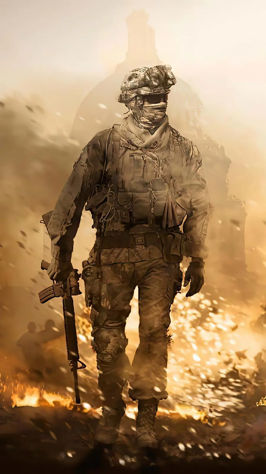 A cool photo of a powerful soldier in the game Call of Duty
