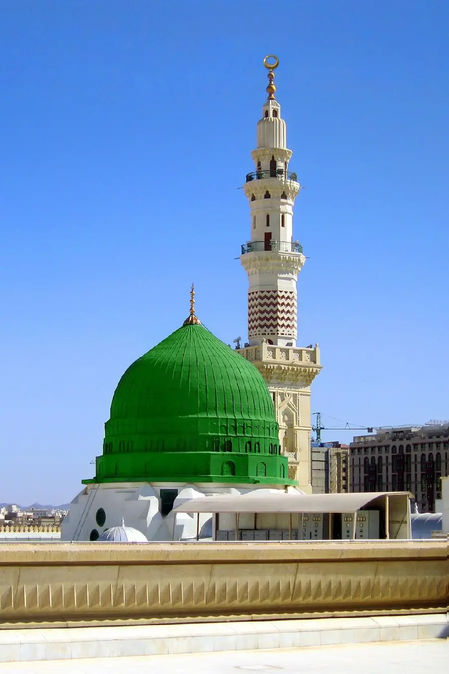 Dream image of the dome of Masjid al-Nabawi, a place of worship for Muslims