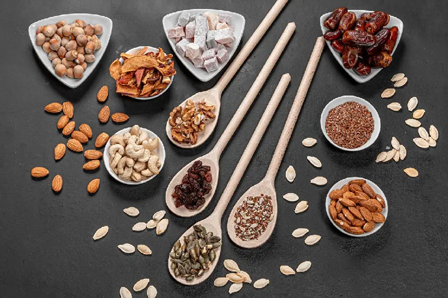 Photos of Nuts and Healthy Turkish Delight Including Almonds