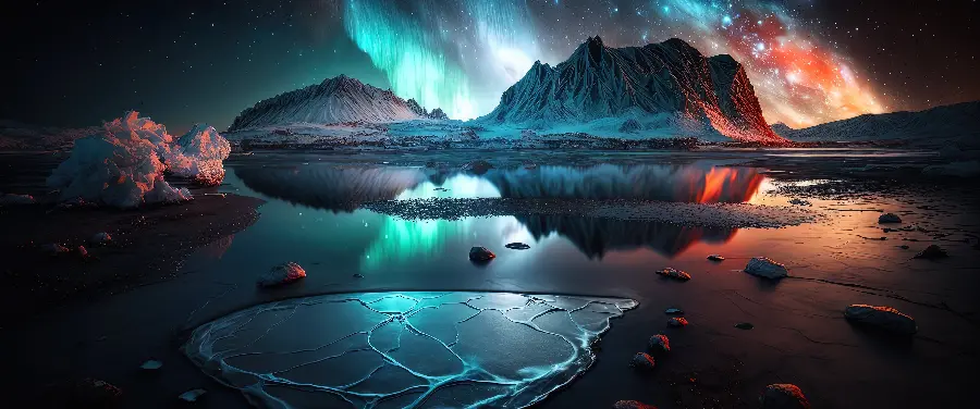 The most beautiful profile photo of the aurora produced by Artificial Intelligence