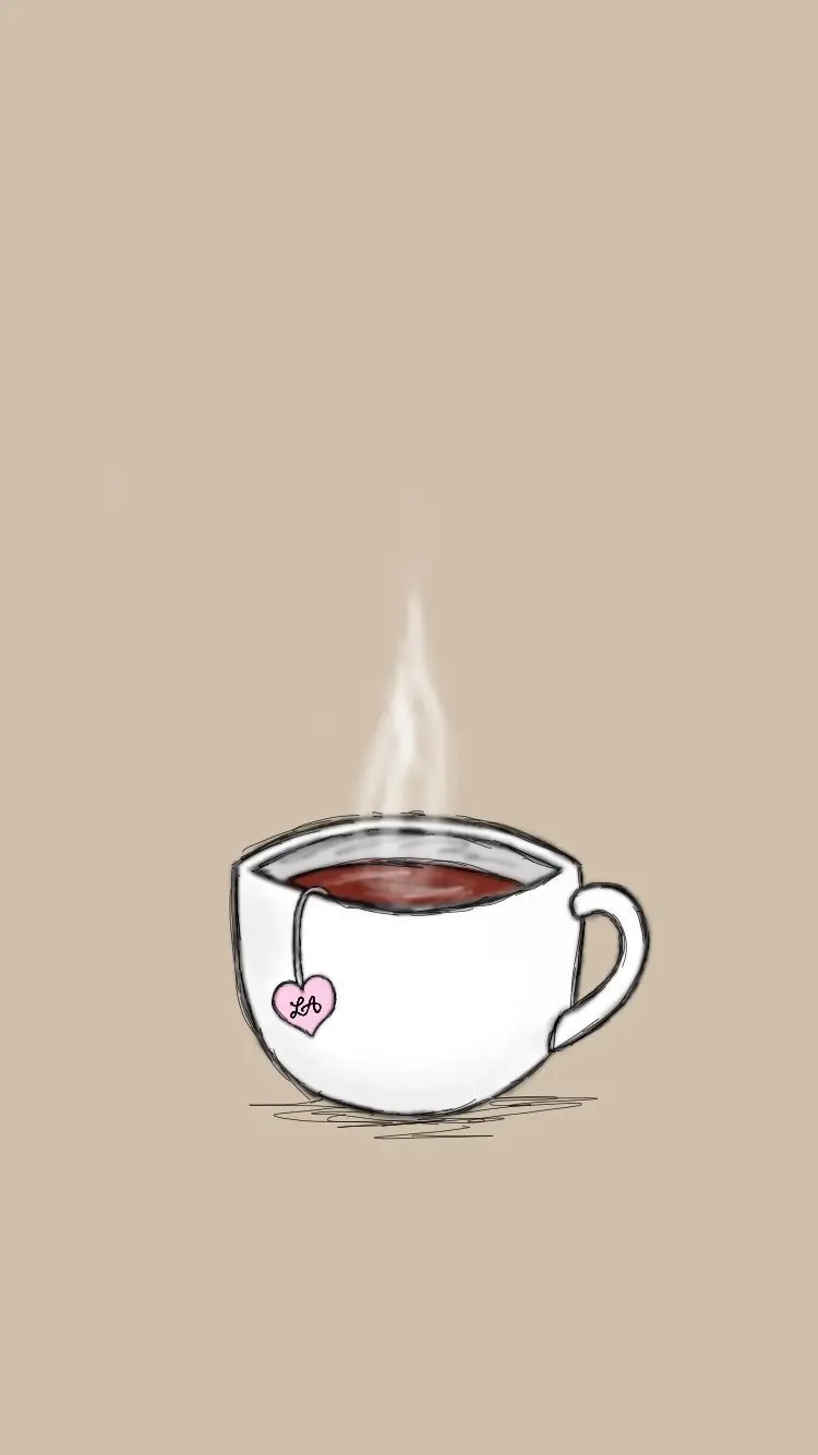 Beautiful girly and boyish wallpaper with hot coffee cup design