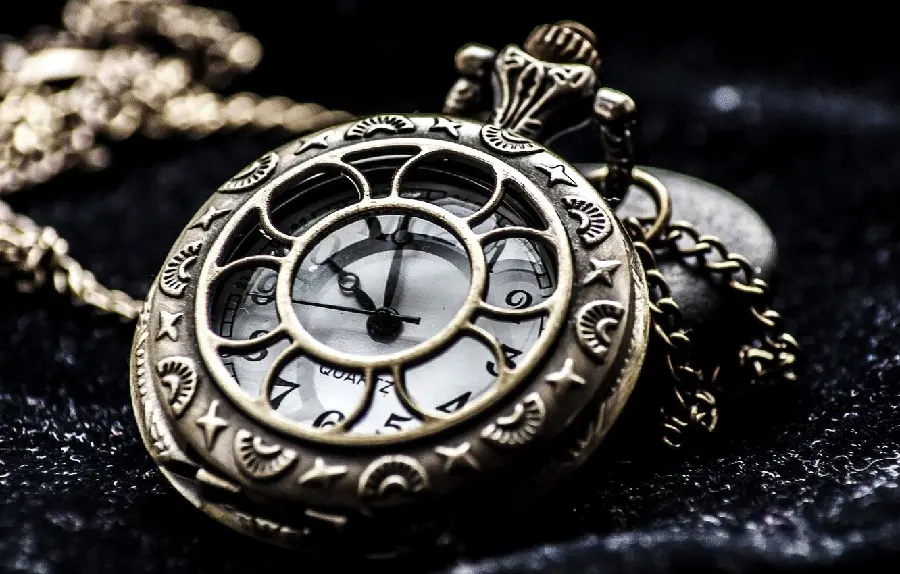 Magical image of a quartz pocket watch with excellent Full HD quality 