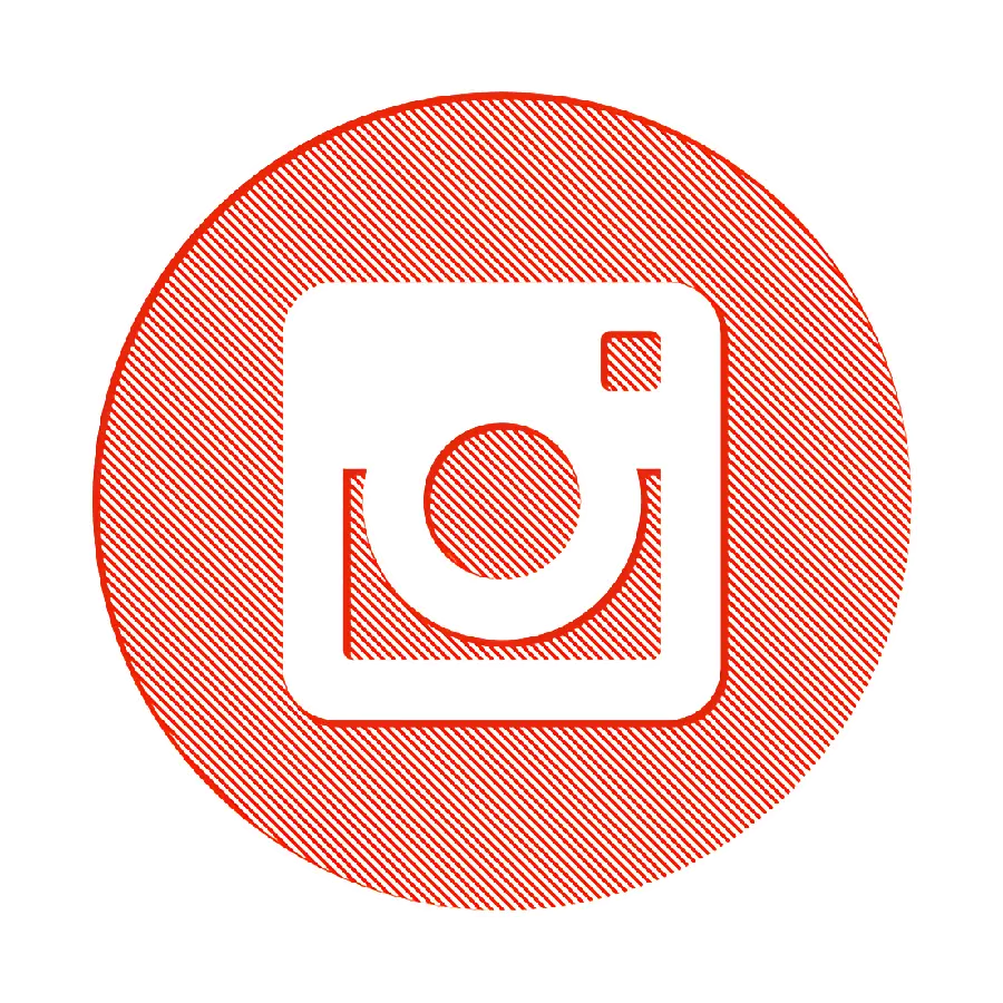 Instagram Logo Design with Red Lines without Background