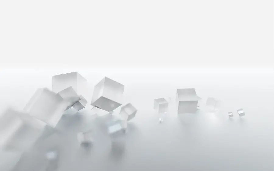White background of 3D white volumes