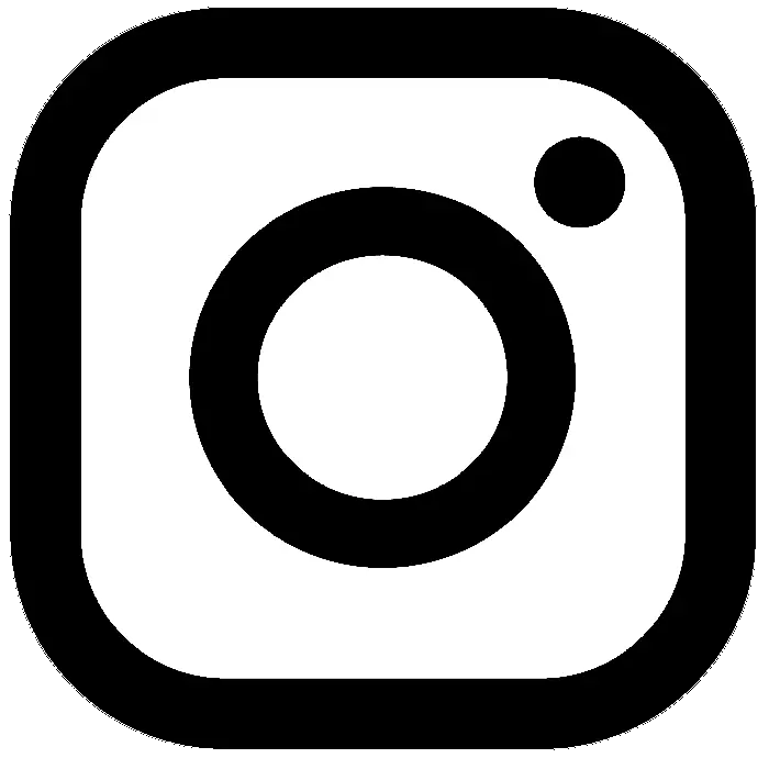 Simple and black Instagram logo for graphic work in Photoshop