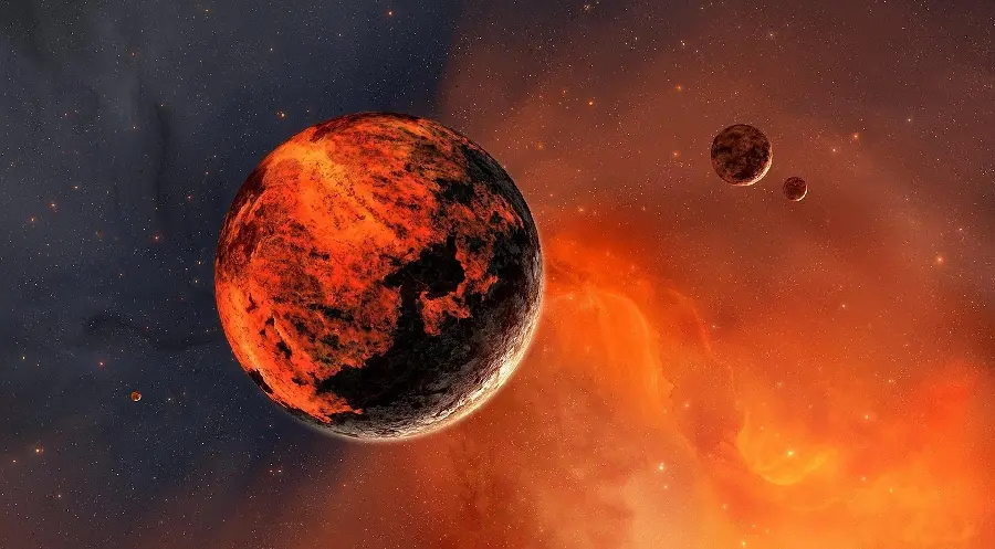 The most beautiful Mars background image with a bright theme for laptops 