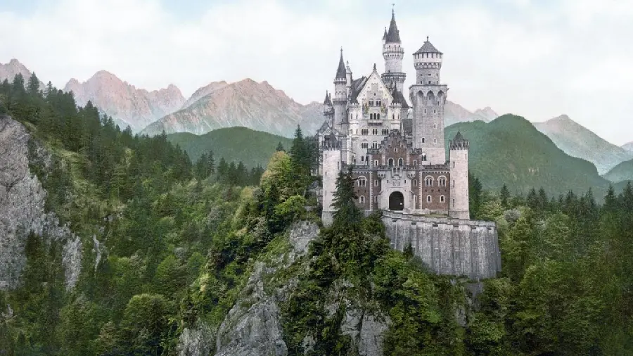 Photo of a beautiful palace in the nature of the Czech Republic