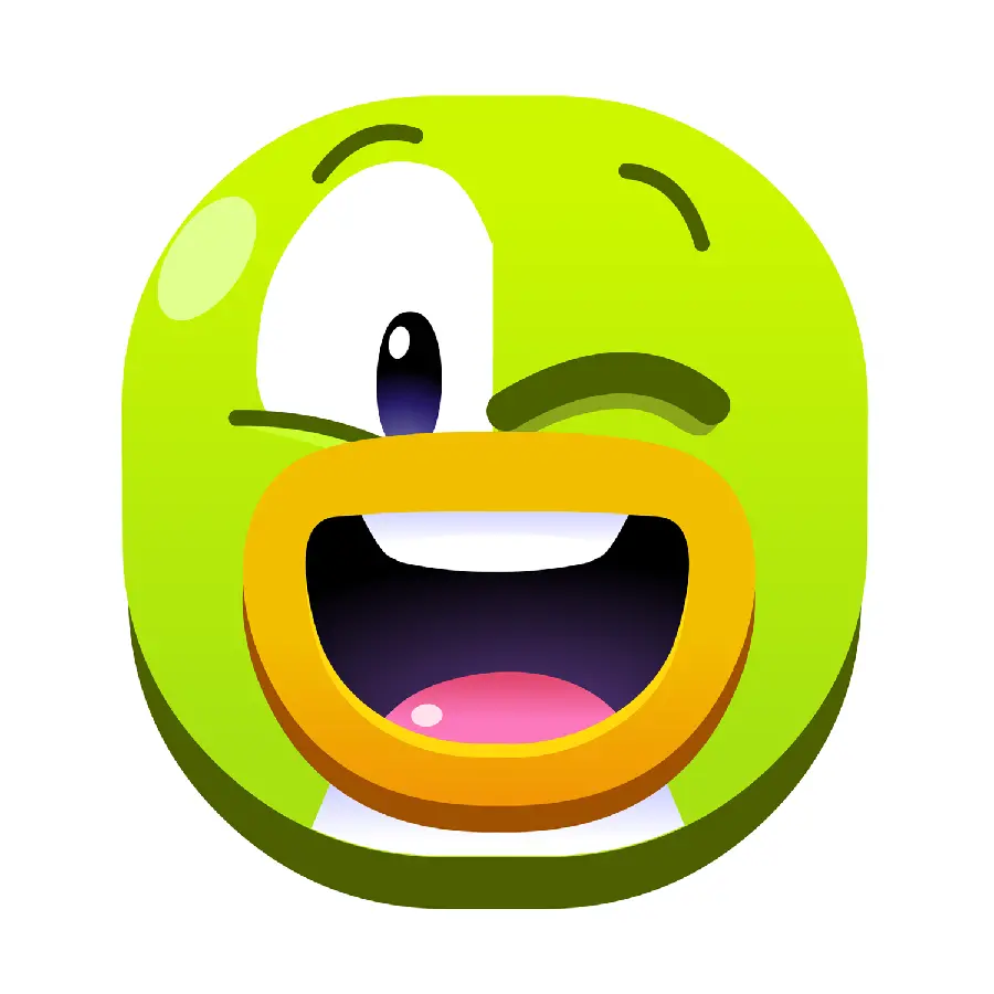 Green Naughty Emoji in PNG