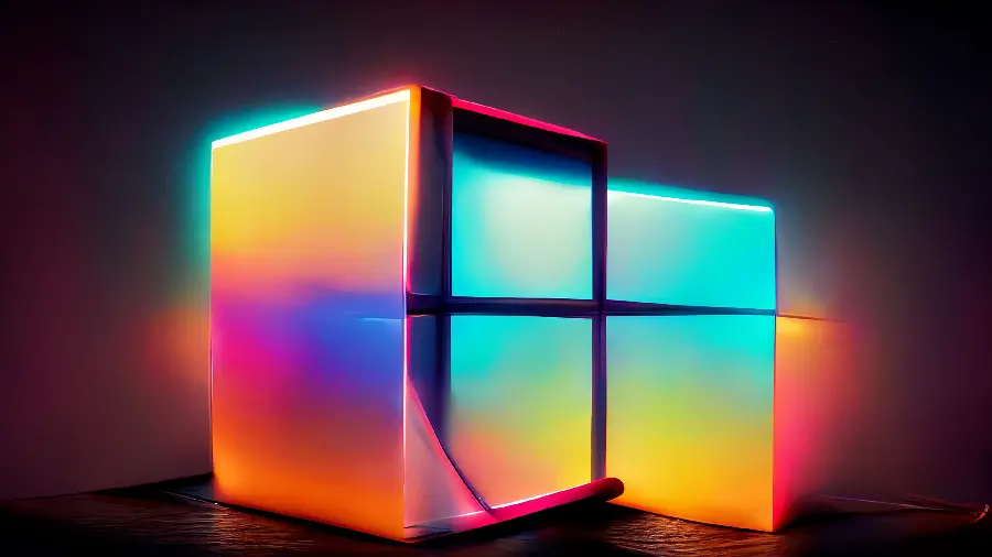 Background generated by AI with Microsoft Windows design