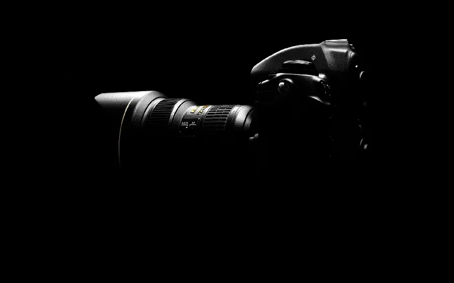 Photo of camera with black and white background