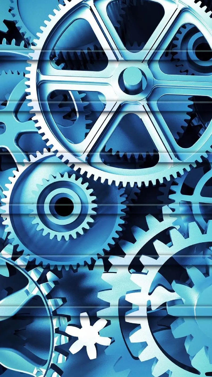 Spectacular graphic image with beautiful blue gear pattern