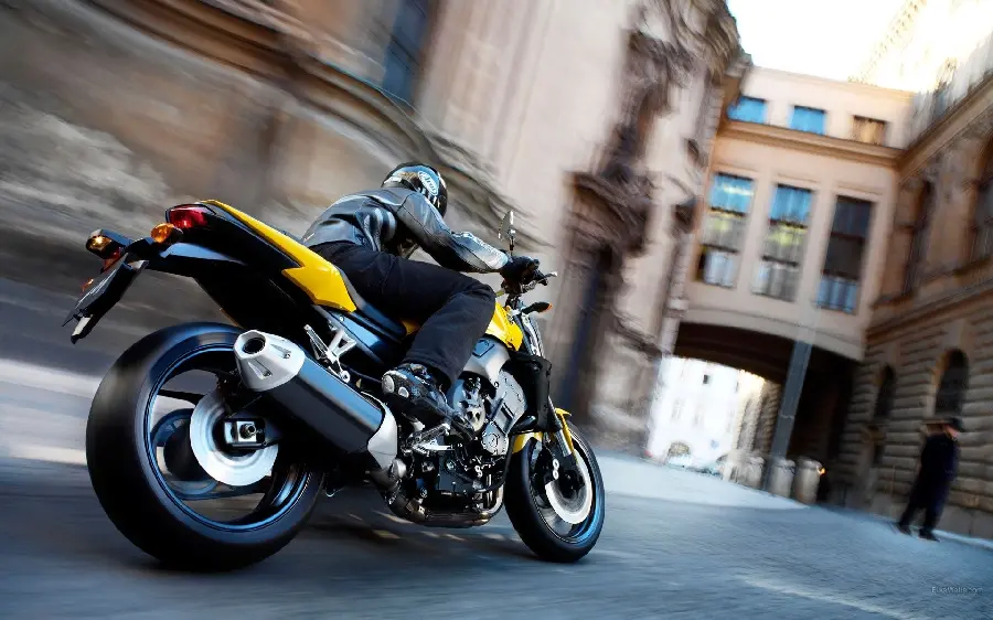 Street and racing motorbike photo