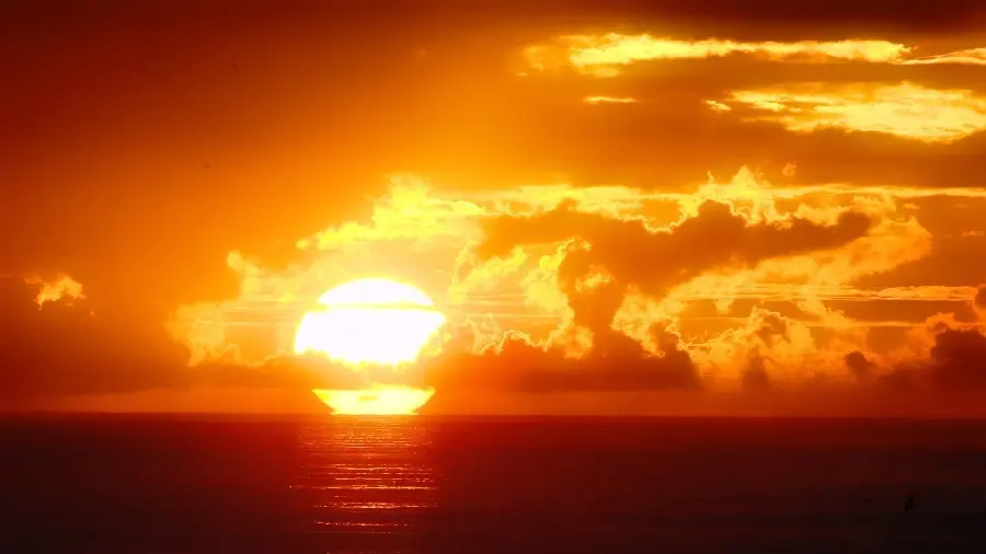 Dreamy Orange Sunset Background