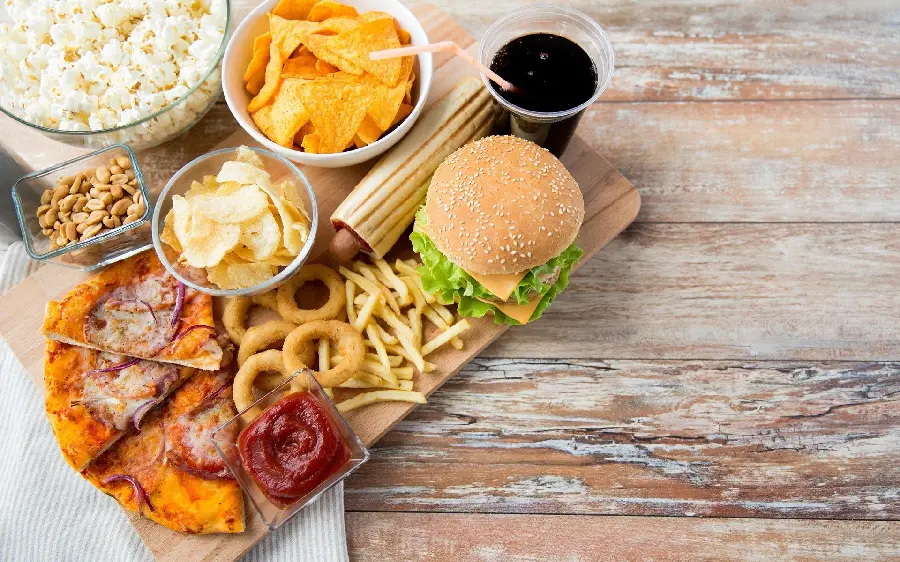 Amazing and delicious food tray for laptop background