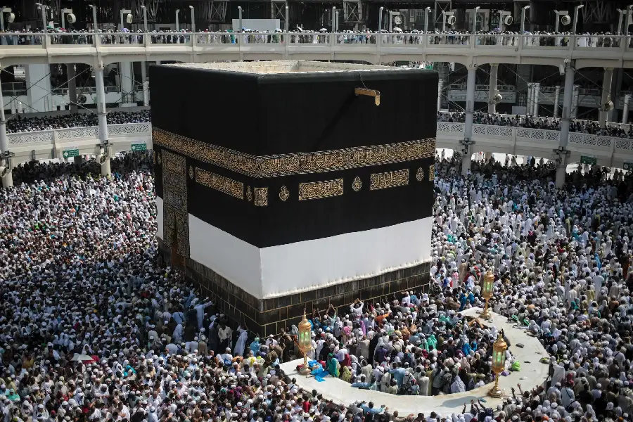 The most famous photo of Mecca and Medina with excellent HD quality for painting