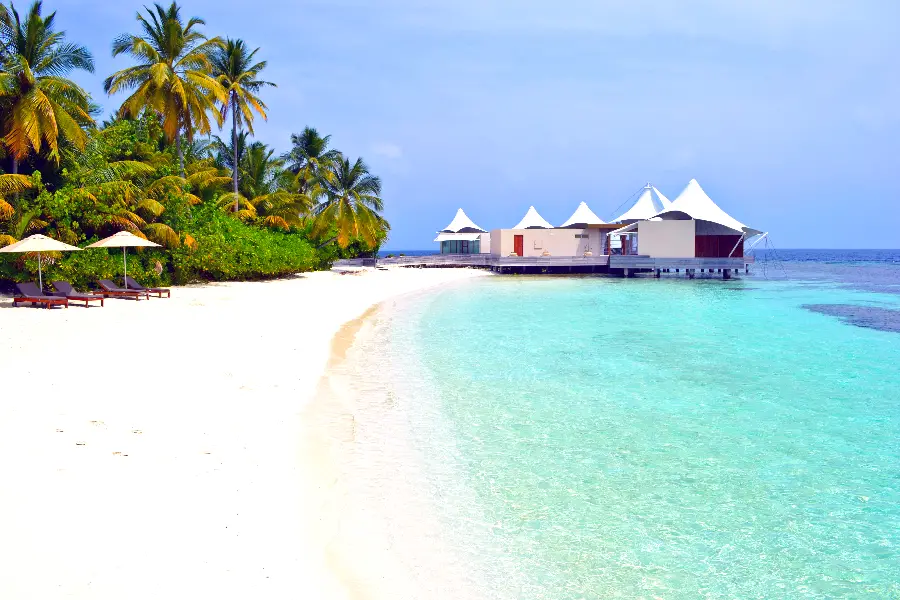 Luxury beach resort image on the edge of dreamy nature
