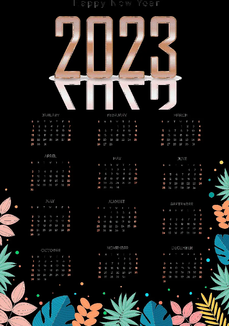 Simple pink calendar 2023 High quality for printing