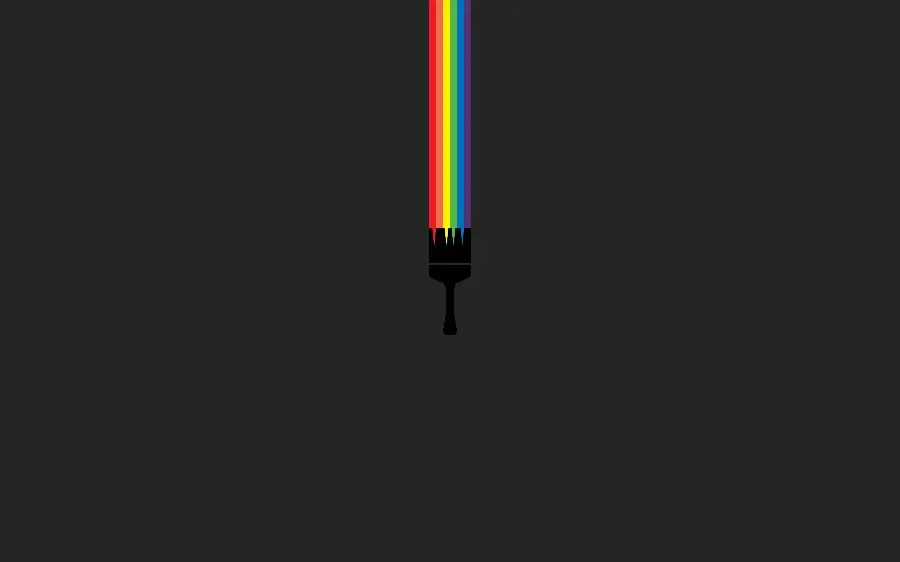 Latest minimalist HD wallpaper with a rainbow design