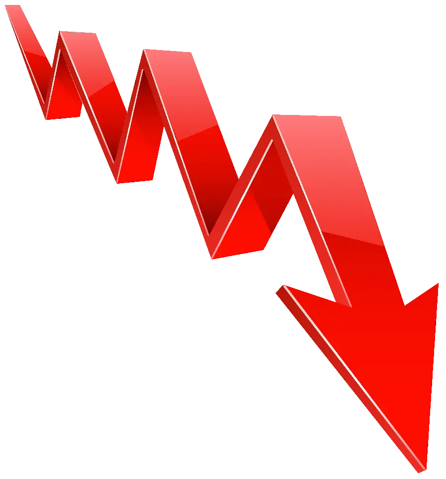 Red 3D Arrows and Arrows PNG