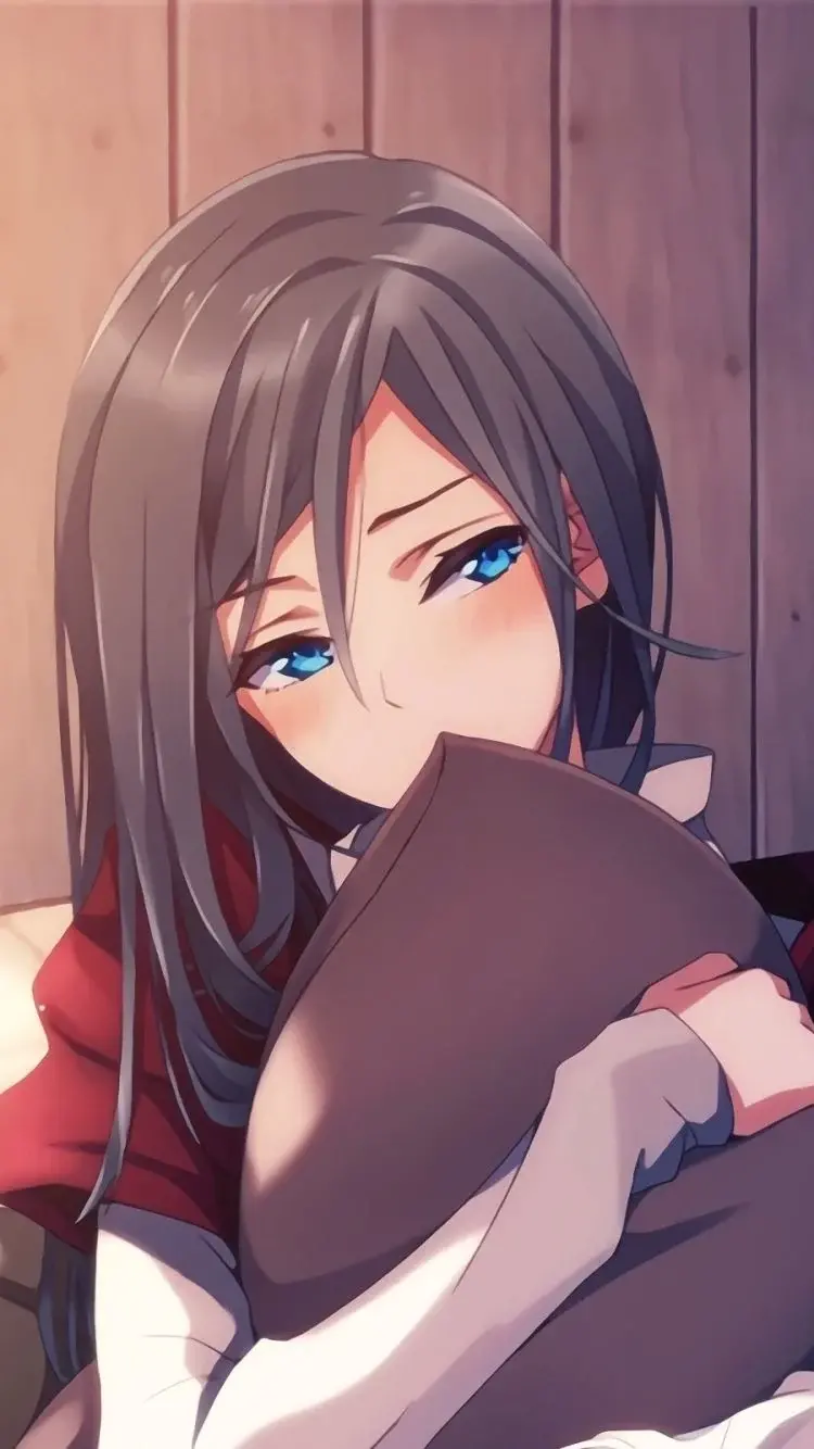 Sad anime girl photo for telegram profile in Full HD quality