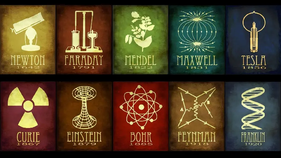 A series of images of the main rules of chemistry in 8K quality