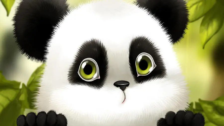 Cute and funny cartoon panda profile picture in high quality