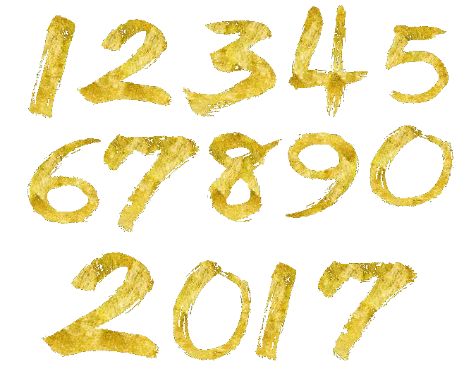 Photo of mathematical numbers written in gold
