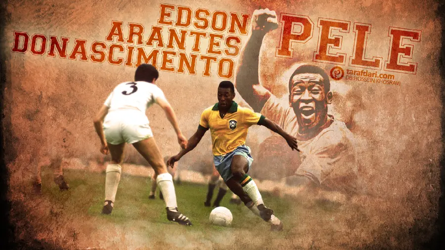 Background image of Brazilian football king Pele