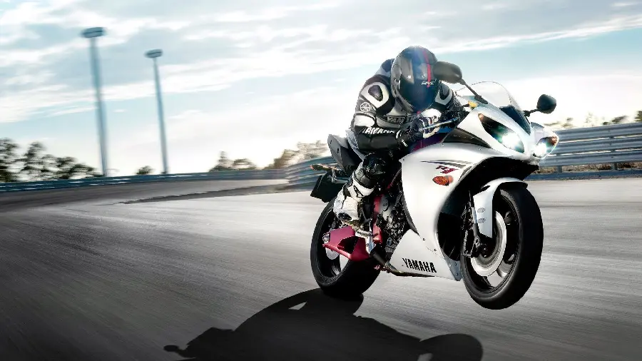Unique White Racing Motorcycle Photo