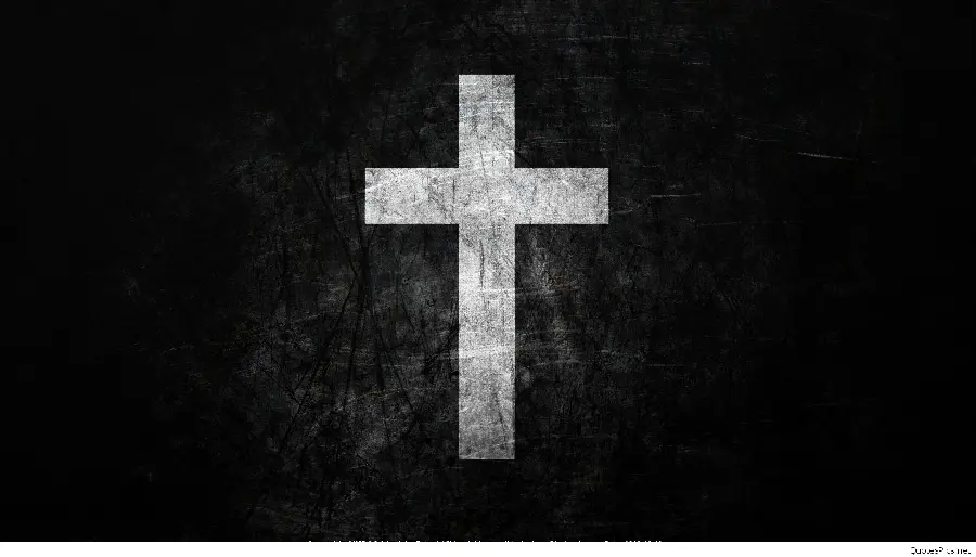 Full HD photo of a cross with black and white background
