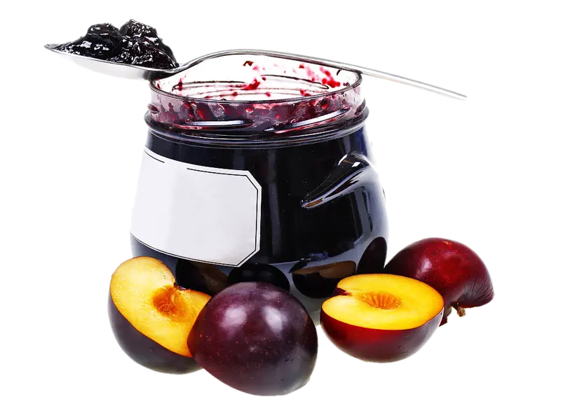 Plum jam photo in special PNG format