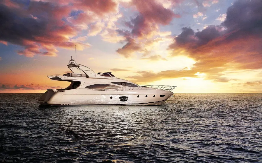 8K Boat and Sunset Background Photo