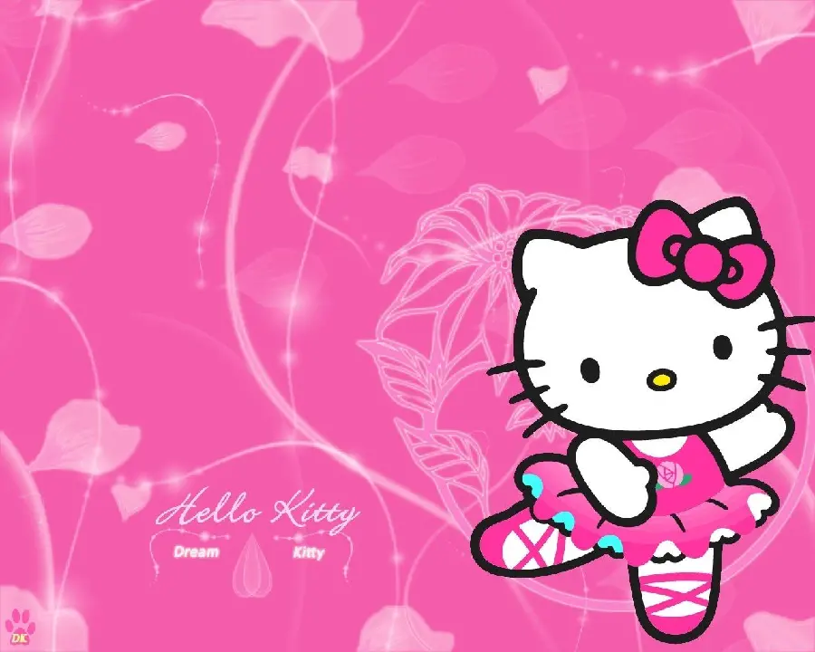 Super Cute Hello Kitty Ballerina Dancing Wallpaper