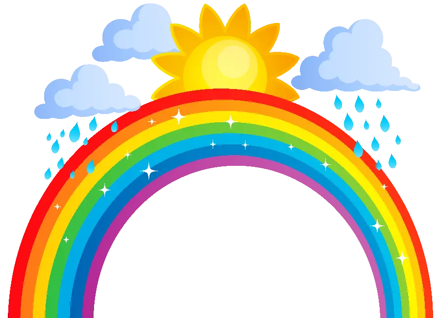 Cloudy SKY and Rainbow