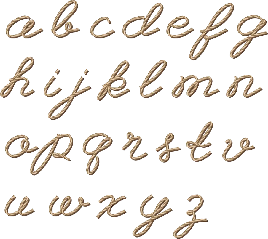 Photo of English letters in lollipop style