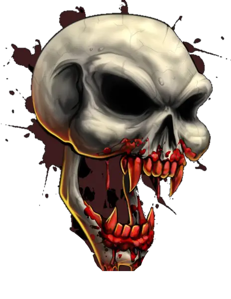Angry Skull with Bloody Mouth for Photoshop