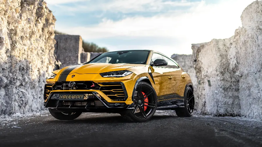 Yellow Lamborghini SUV Wallpaper in 4K Quality