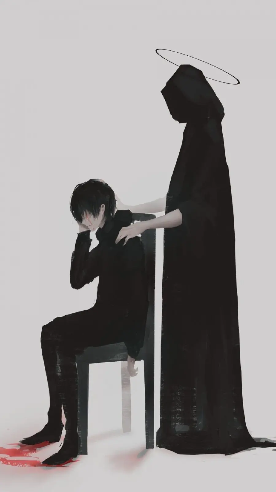 A sad and upset crying boy image Anime
