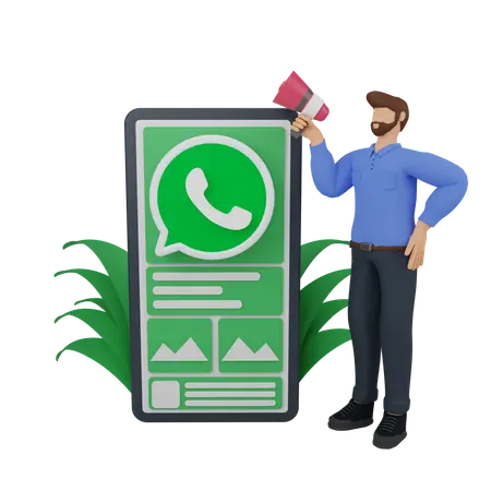 Banner and advertising design for WhatsApp PNG