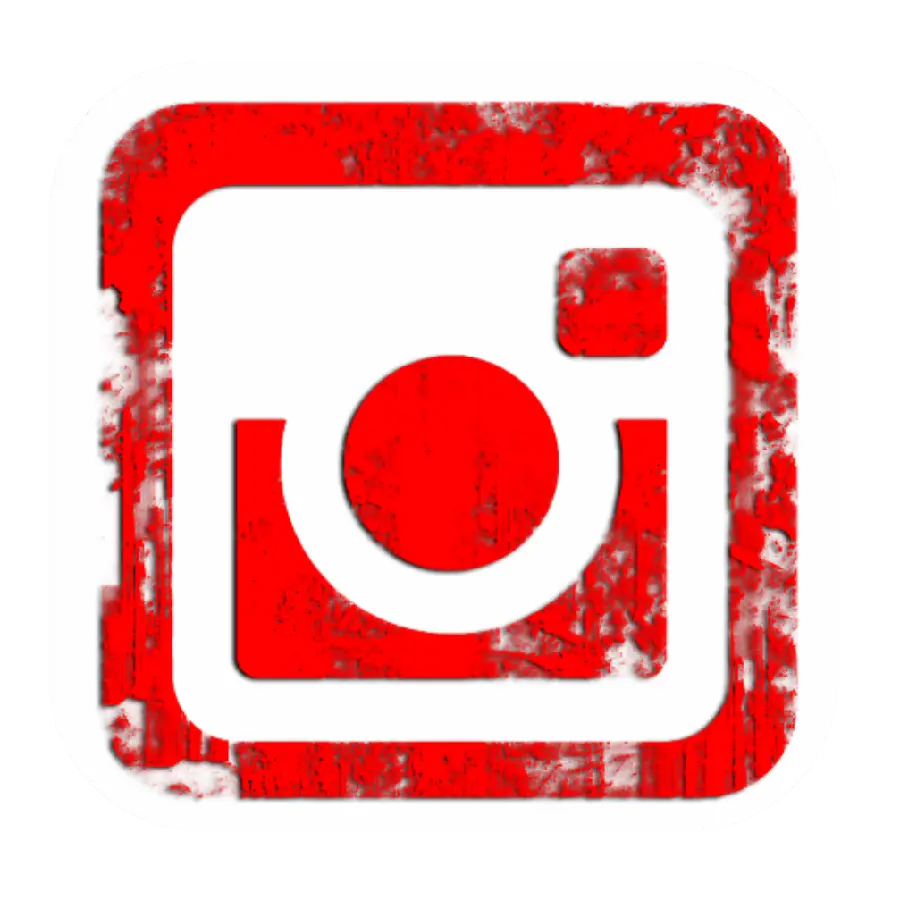 Download high quality Instagram PNG logo in red with stylish texture