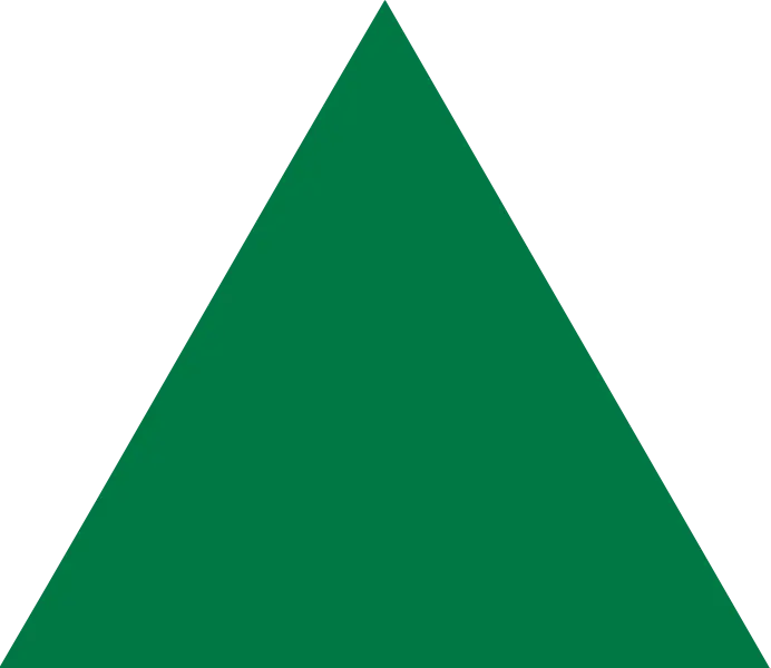 Simple, practical, bold green triangle png teleported image