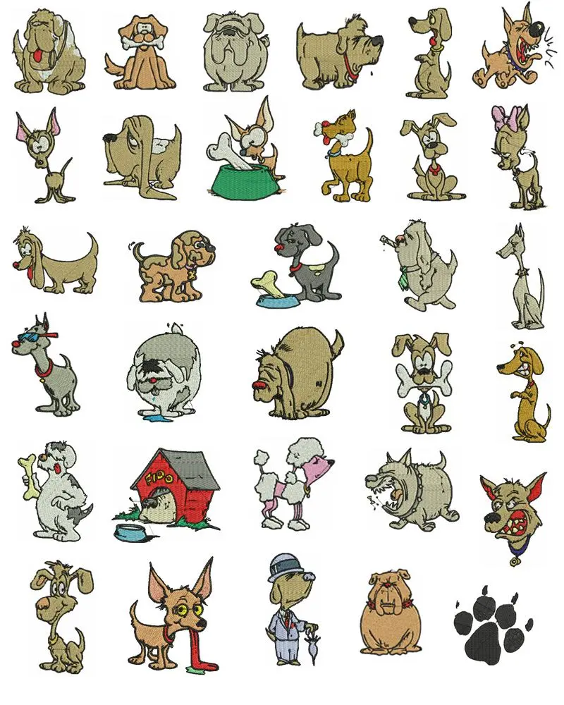 Free download of 8k files of funny dog ​​stickers for printing